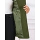 thumbnail image 5 of Abrigo largo de invierno con cinturón para mujer, clásico, de cuello alto, de manga larga, color verde ejército, 5 of 6