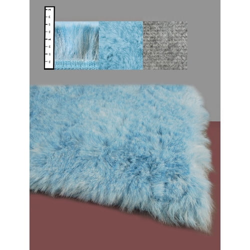 Ixi Eros Faux Flokati Blue Area Rug Ixi Eros Faux Flokati Blue Area Rug