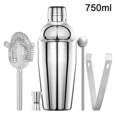 thumbnail image 2 of Stainless Steel Cocktail Shaker Mixer Set with Strainer, 2 of 5