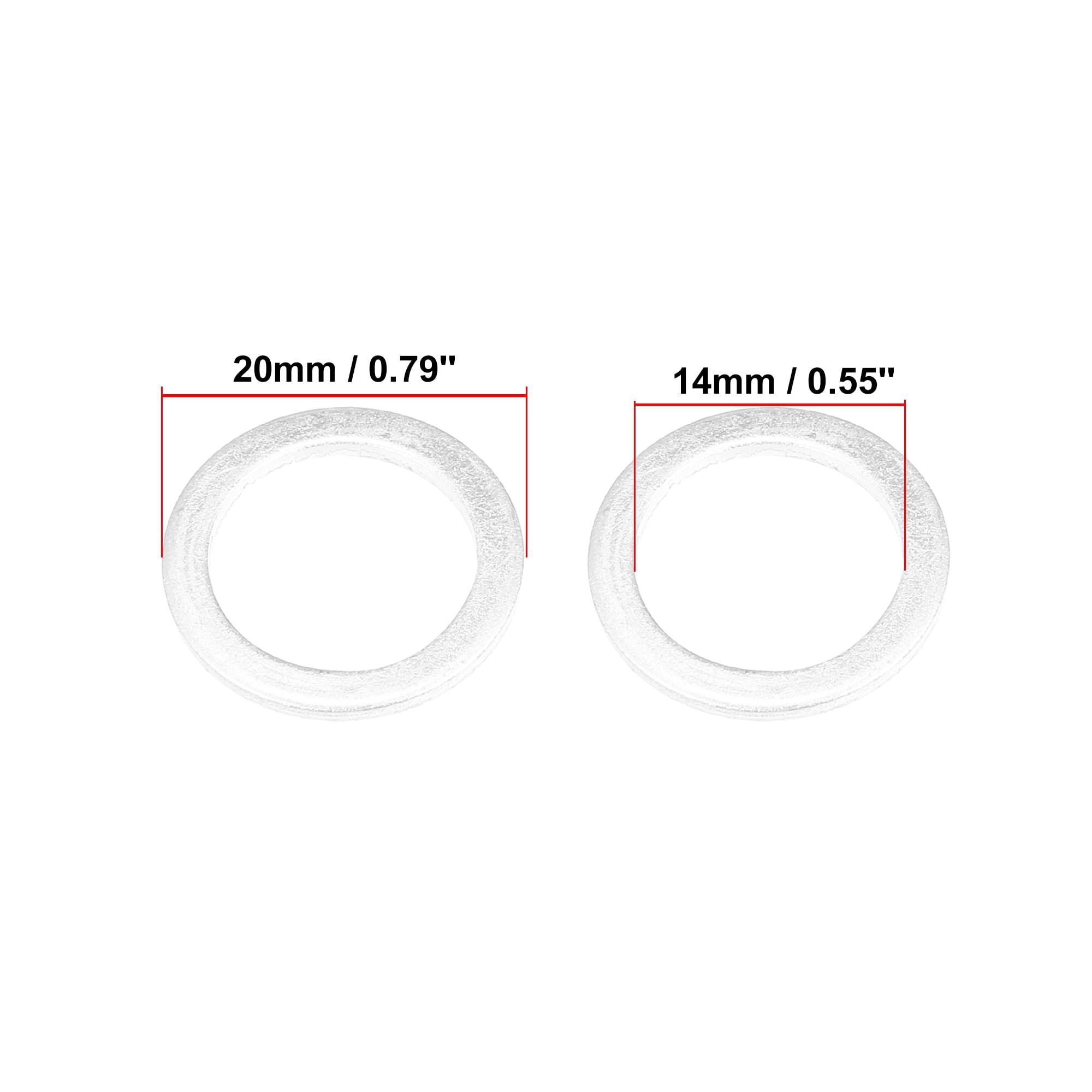 Unique Bargains 15pcs Oil Drain Plug Washer Gaskets Engine Crush Plug Gaskets 14x20x1.5mm