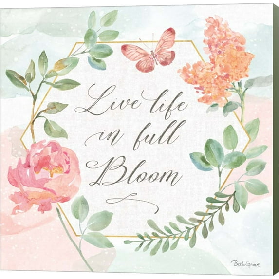 Watercolorful V by Beth Grove, Canvas Wall Art, 24W x 24H