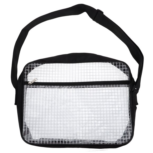Bolsa de cuerpo cruzado Bolsa de cuadrícula de PVC transparente bolsa de hombro bolsa de almacenamiento antiestático