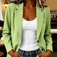 thumbnail image 5 of VBVC Women's Notched Lapel Single Button Blazer , Long Sleeve Office Suit Jacket For Women , Ladies' Business Blazer with Pockets,Green,S-3XL, 5 of 9