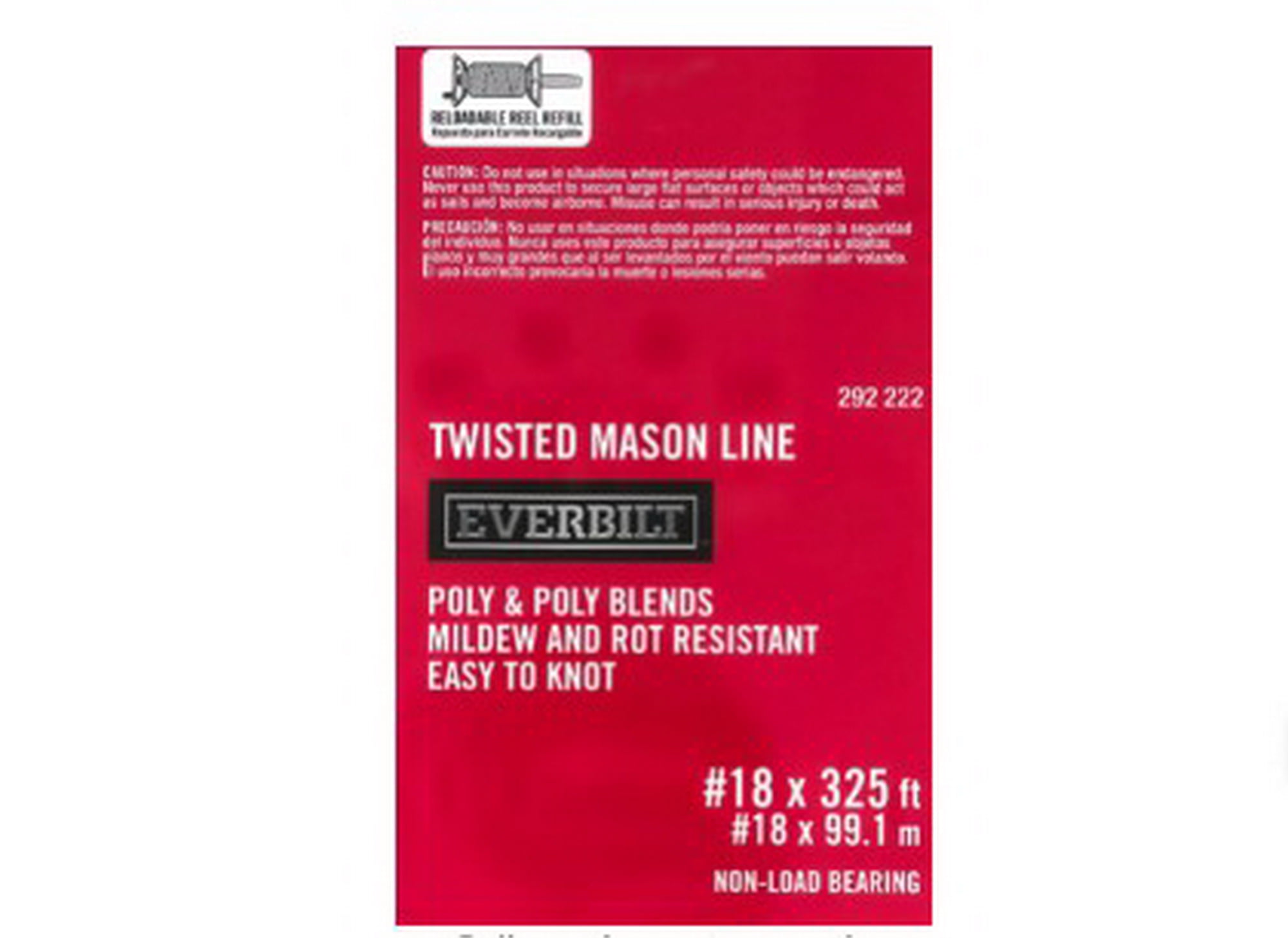 Everbilt Twisted Mason Line  #18 X 325' Poly & Poly Blends 2 ROLLS 