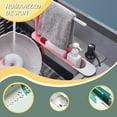 thumbnail image 2 of Decodeary Telescoping Sink Rack Vegetable Washing Drain Basket Strainer Kitchen Strainer Holder Household Cookware Organizer Red, 2 of 6