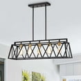 thumbnail image 5 of CHLOE Ironclad Industrial 5 Light Black Island Pendant Ceiling Fixture 35", 5 of 11