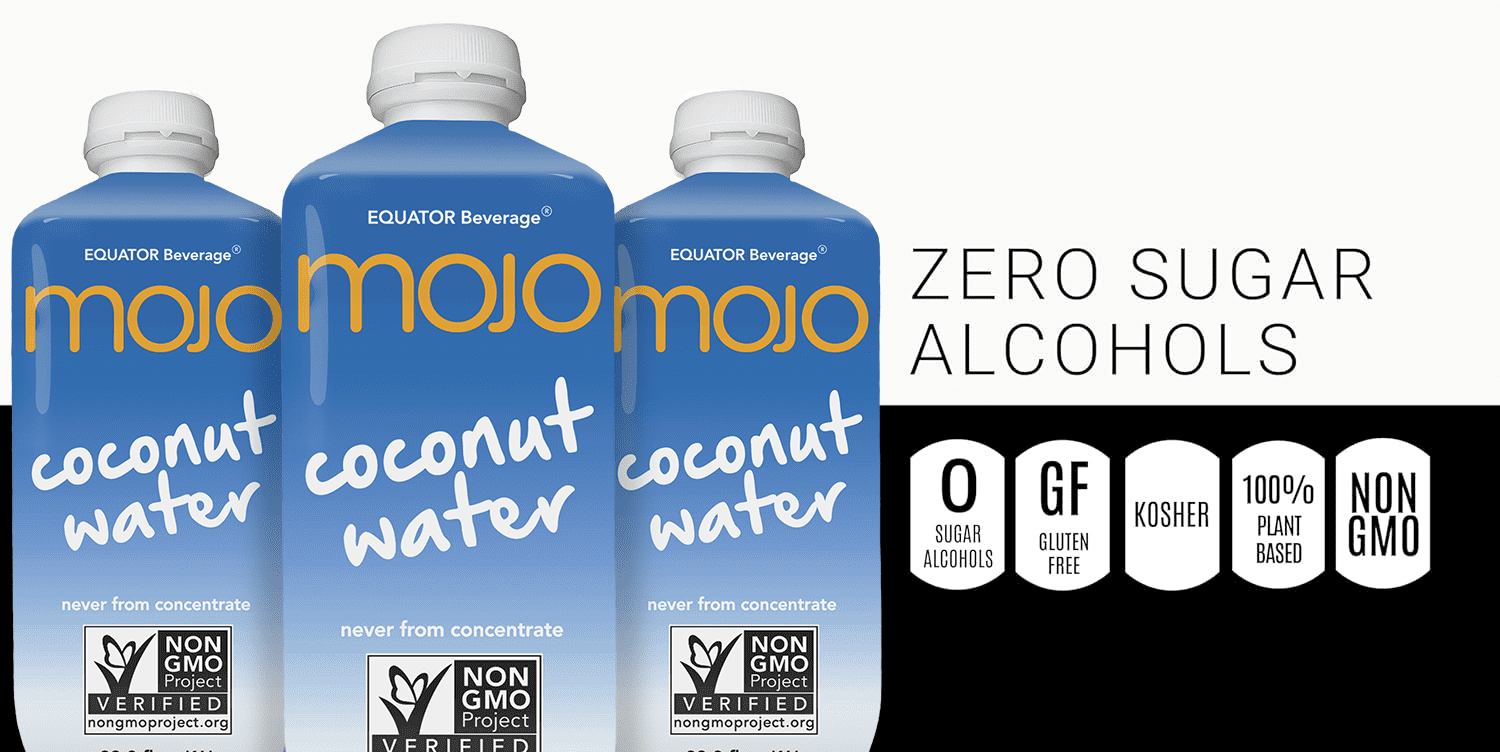MOJO Coconut Water | Hydration Drink & Sports Drink | Electrolytes Beverage 1043 mg | Vitamin B & C | Hydration Drink for Skin & Body | 33.8 Oz (Pack Of 6)