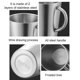 thumbnail image 4 of Taza de cerveza Yuarrent de Acero inoxidable 304 estilo industrial del norte de Europa plata, 4 of 6