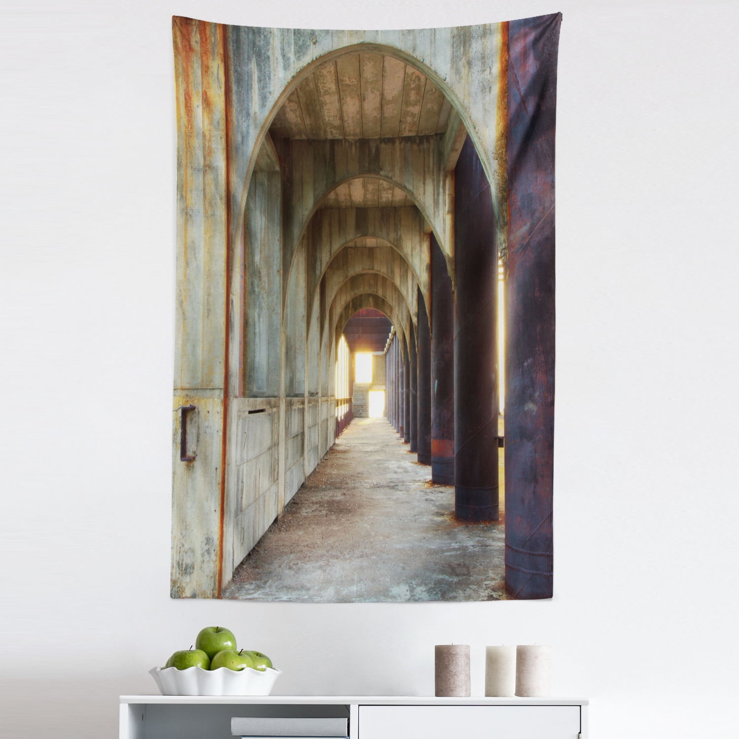 How to hang a tapestry on concrete walls sale