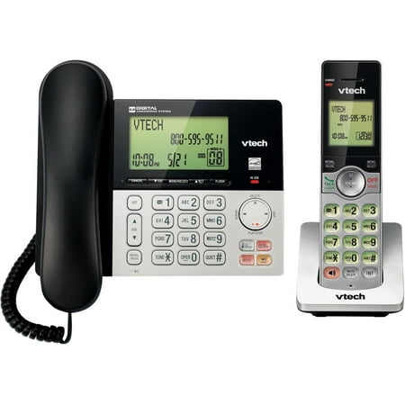 VTech CS6949 DECT 6.0 Expandable Cordless Phone with Answering System and Caller ID, 1 Add'l Handset, (Best Phone System For Small Law Office)