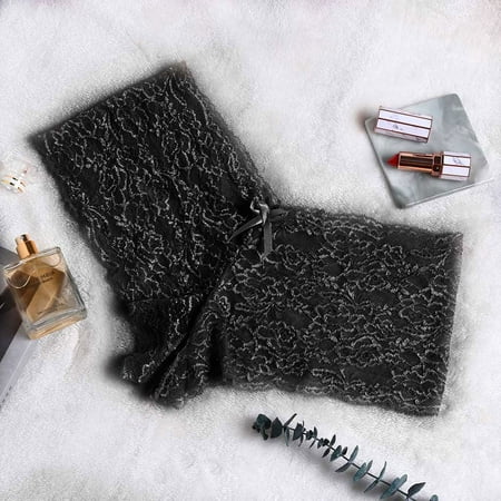 BYHONG New Women Lace Lingerie Plus Size Underwear Open Crotch Bowknot Underwear Underwear Black S