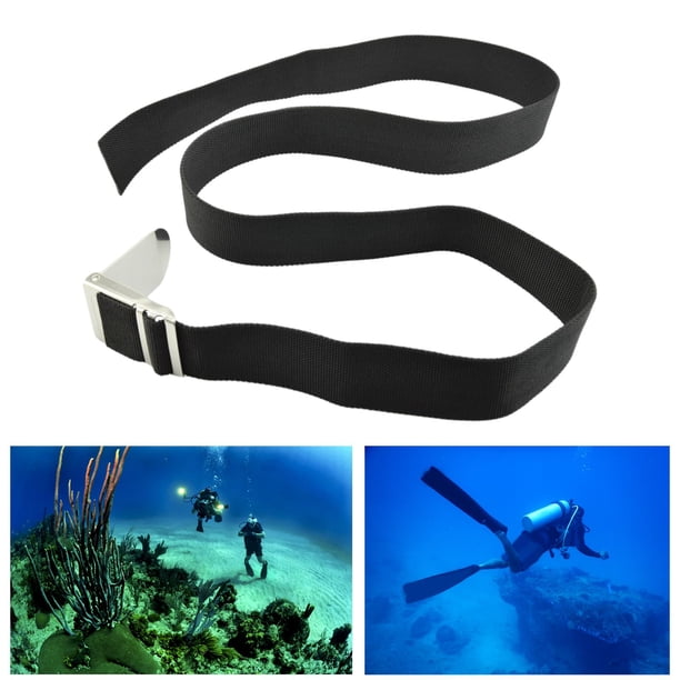 Cinturón de Peso para Buceo, Cinturón de Buceo con Hebilla de Acero Inoxidable, Levantamiento de Pesas para Buceo Libre, Pesca, Fitness, Entrenamiento Negro 15 M Baoblaze Cinturón de pesas con hebilla