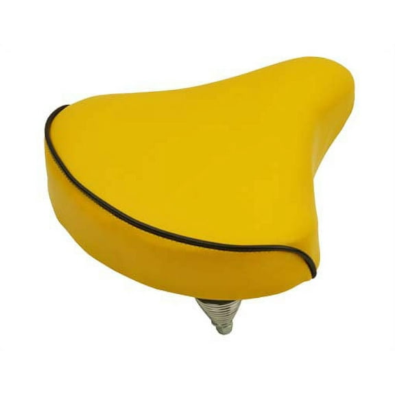 Alta Beach Cruiser Vinyl Bike Saddle, Multiple Colors. (Yellow)