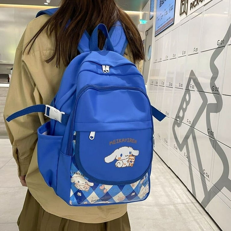 Cute Girl's Blue Cinnamoroll Backpack Teenage Travel Schoolbag Shoulder Bag  Gift