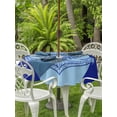 thumbnail image 4 of Outdoor Tablecloth with Umbrella Hole Zipper Navy Blue Anchor Round Tablecloth 54" Waterproof Outside Table Cloth Nautical Mandalas Boho Modern Abstract Patio Table Cover Tablecloths for Picnic Party, 4 of 8