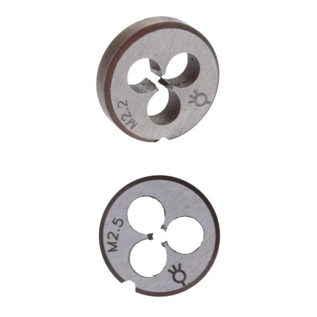 Herramientas manuales de métrico de 2 piezas, de herramientas de para decoración del hogar M2.2 2.5 Zulema Roscado del troquel Roscado manual
