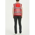thumbnail image 6 of Toptie Unisex US Big Mesh Volunteer Vest Zipper Front Safety Vest with Reflective Strips and Pockets-Purple-US M, 6 of 7