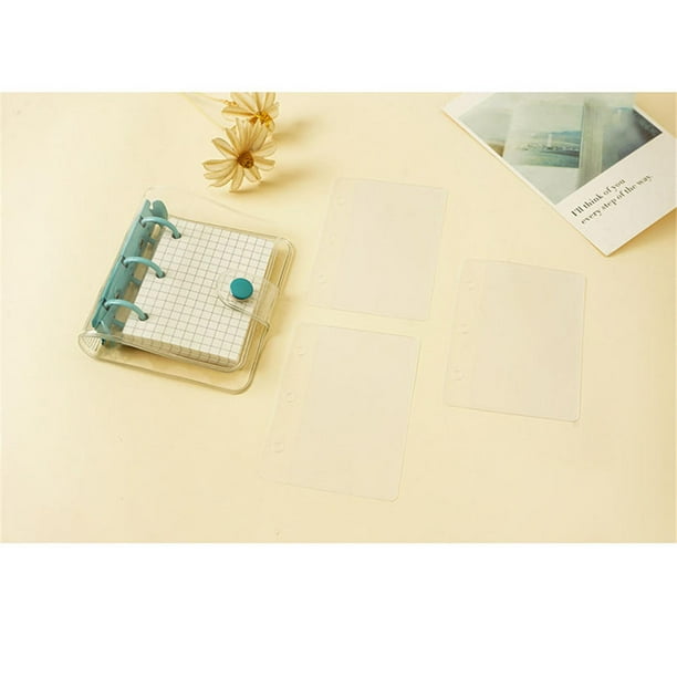 JOYLA Creative Cute Transparent 3 Ring Mini Looseleaf Hand Book