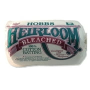 Hobbs Heirloom Bleached Cotton Batting - 120" x 120" - King