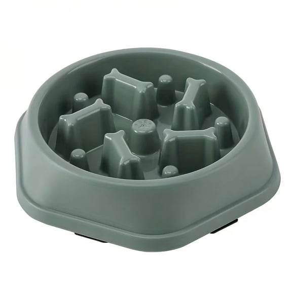 Pet Slow Food Bowl Anti-choking Feeder Thickened Dish Bowl Home Dog Eating Plate Anti-gulping Feeding Supplies Multiple Colors