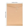thumbnail image 2 of PAMINGONO 10Pcs Rectangular Kraft Paper Envelope for Business Use Legal Document Holder, 2 of 8