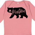 thumbnail image 4 of Inktastic Montana Black Bear Silhouette Boys or Girls Long Sleeve Baby Bodysuit, 4 of 5