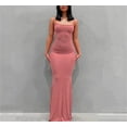 thumbnail image 2 of Women Y2k Maxi Bodycon Dress Sexy Spaghetti Strap Sleeveless Cami Long Dress Party Club Going Out Slip Dresses, 2 of 6