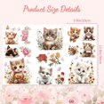 thumbnail image 5 of Rub on Transfer Decals for Furniture Crafts 6"x12" 3Pcs Cat and Flower Waterproof UV DTF Transfer Decals Sticker for Dresser Lingerie Chests Drawer Glass Porcelain Wood, 5 of 9