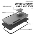 thumbnail image 3 of SaniMore for Samsung Galaxy A13 5G (6.5" 2021) Case, [Sliding Camera Window] Wireless Charging Shockproof Drop Resistant Hybird PC TPU Anti-slip Heavy Duty Protective Shell, Black, 3 of 7