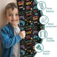 thumbnail image 3 of Blackout Kids Curtains,Colorful Controllers Games Words Black Pattern Childrens Insulated Curtains Set Of 2,Bedroom Essentials,Toddler Room Decor 52"x63", 3 of 5