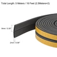 thumbnail image 2 of Foam Tape Adhesive Weather Stripping 9mm Wide 2mm Thick 2.5 Meters Long Black, Pcs, 2 of 5