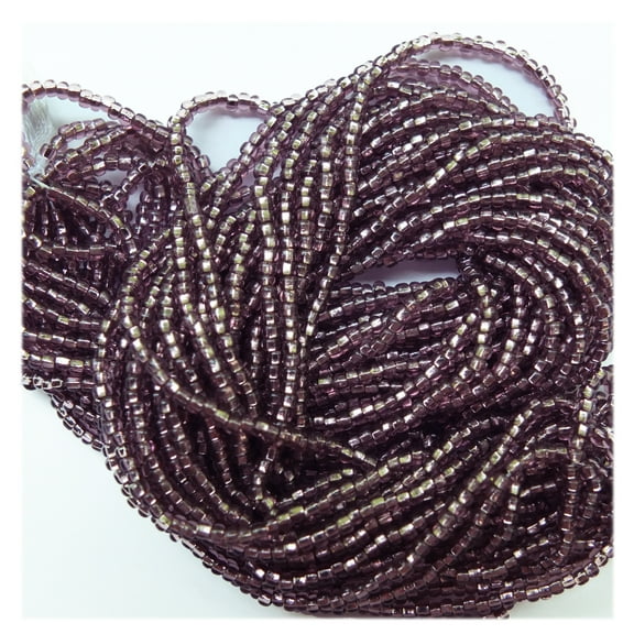 Seed Beads Amethyst Purple Silver Lined Rocaille 10/0 Czech Glass Full Hank Pack