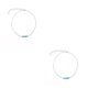 thumbnail image 4 of Guardurnaity Tobilleras Cadena de pie flexible Joyería turquesa Accesorios de playa Regalos del día de San Valentín de tobillo para mujeres niñas plata 2piezas Guardurnaity CBP253443, 4 of 6