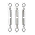 thumbnail image 1 of Uxcell Eye & Eye Turnbuckle 304 Stainless Steel Wire Rope Tension Adjustable Cable Railing M8, 1 of 7