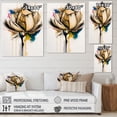 thumbnail image 4 of Designart Multicolor Flower On Abstract Fusion Canvas Wall Art, 4 of 5