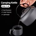 thumbnail image 2 of 0.8L/1.4L Camping Kettle Heat Resistant Large Capacity Lightweight Outdoor Water Kettle Teapot Coffee Pot Tableware for Picnic, 2 of 7