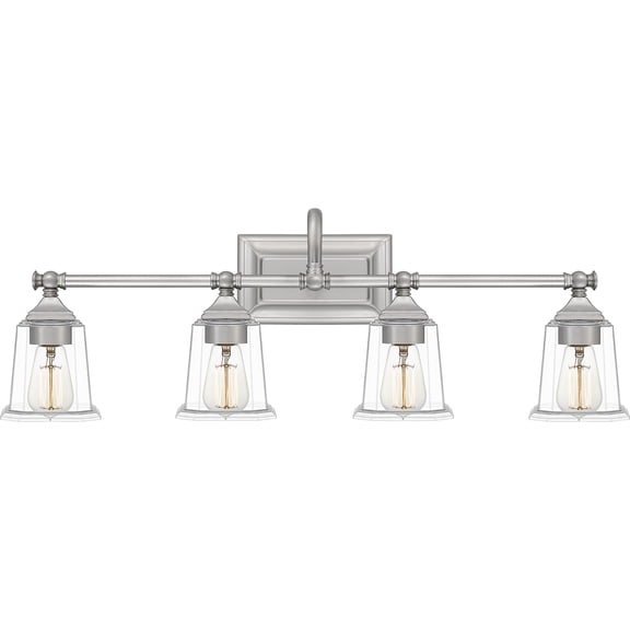 Nicholas 4 - Light Brushed Nickel / Silver Coastal / Transitional Incandescent Steel Wall Sconce