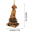 thumbnail image 3 of Lilgiuy Dog Ornaments for Christmas Tree, Dog Christmas Oornaments, Acrylic Books Stacked Ornament, Christmas Hanging Ornament Dog Pet, Christmas Ornaments for Indoor and Outdoor Decoration, 3 of 5