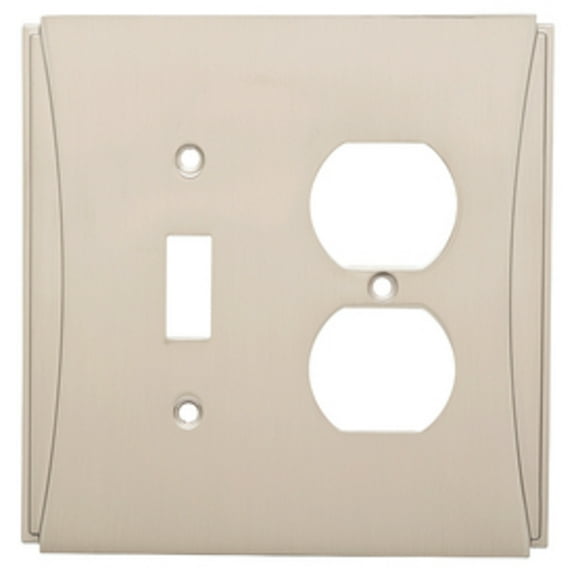 W32775SN Upton Satin Nickel Single Switch Single Duplex Cover Plate