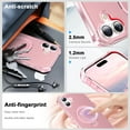 thumbnail image 6 of Designed for iPhone 16 Case with Magnetic Invisible Kickstand, Compatible with MagSafe Military-Grade Protection Shockproof Matte PC Cover for iPhone 16 for Women Men, Pink, 6 of 6