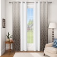 thumbnail image 5 of Ombre Brown Damask Blackout Curtains,Set Of 2,Grommet Top,Room Darking Thermal Insulated Window Drapes For Bedroom,42x63 inch, 5 of 8