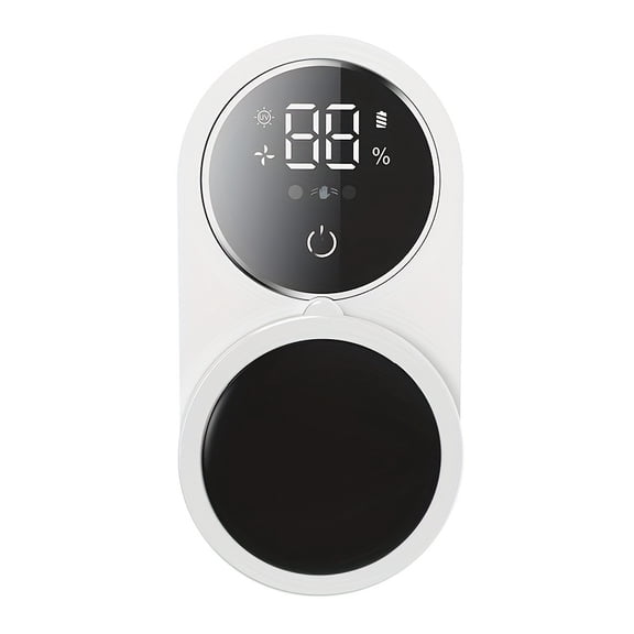 Rechargeable toothbrush cleaner and wall mount, automatic sensor, dual brush slots, digital display, compact bathroom storage rack, home décor, toothbrush storage, modern aesthetics, stylish design,