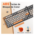 thumbnail image 5 of Teclado Gamer Mecánico Teclado con Cable QWERTY Eje verde español color Gris Y Blanco con luz RGB, 5 of 5