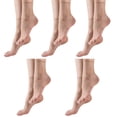 thumbnail image 5 of 5 Pairs Silk Super Thin Sheer Ankle High Socks for Women Nonslip Elastic Top Stretch Breathable Nylon Stockings Gift, 5 of 8