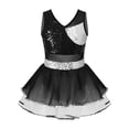 thumbnail image 1 of YEAHDOR Girls V Neck Sequin Ballet Dance Dress Shiny Glitters Tutu Skirted Leotard Ballerina Dancewear, 1 of 6