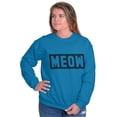 thumbnail image 4 of Crazy Cat Lady Meow Kittycat Lover Women Crewneck Sweatshirt Brisco Brands M, 4 of 6