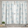 thumbnail image 2 of Ambesonne Animal Valance & Curtain, Animals Hearts Stars, 55"x45", Pale Blue Cinnamon White, 2 of 6