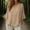 Khaki, variant on Jerdar Womens Oversized Summer Sweater Half Sleeve Batwing V Neck Dolman Sleeve Trendy Casual Knit Tops L