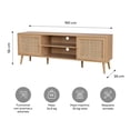 thumbnail image 3 of Mueble de Tv Relan Bombai Café con Puertas de Ratán 160 cm, 3 of 8