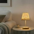 thumbnail image 2 of Yayeee Mini Table Lamp 11.8" Dimmable with Fabric Shade 3 Color Temperatures, Beige Stars, 2 of 7
